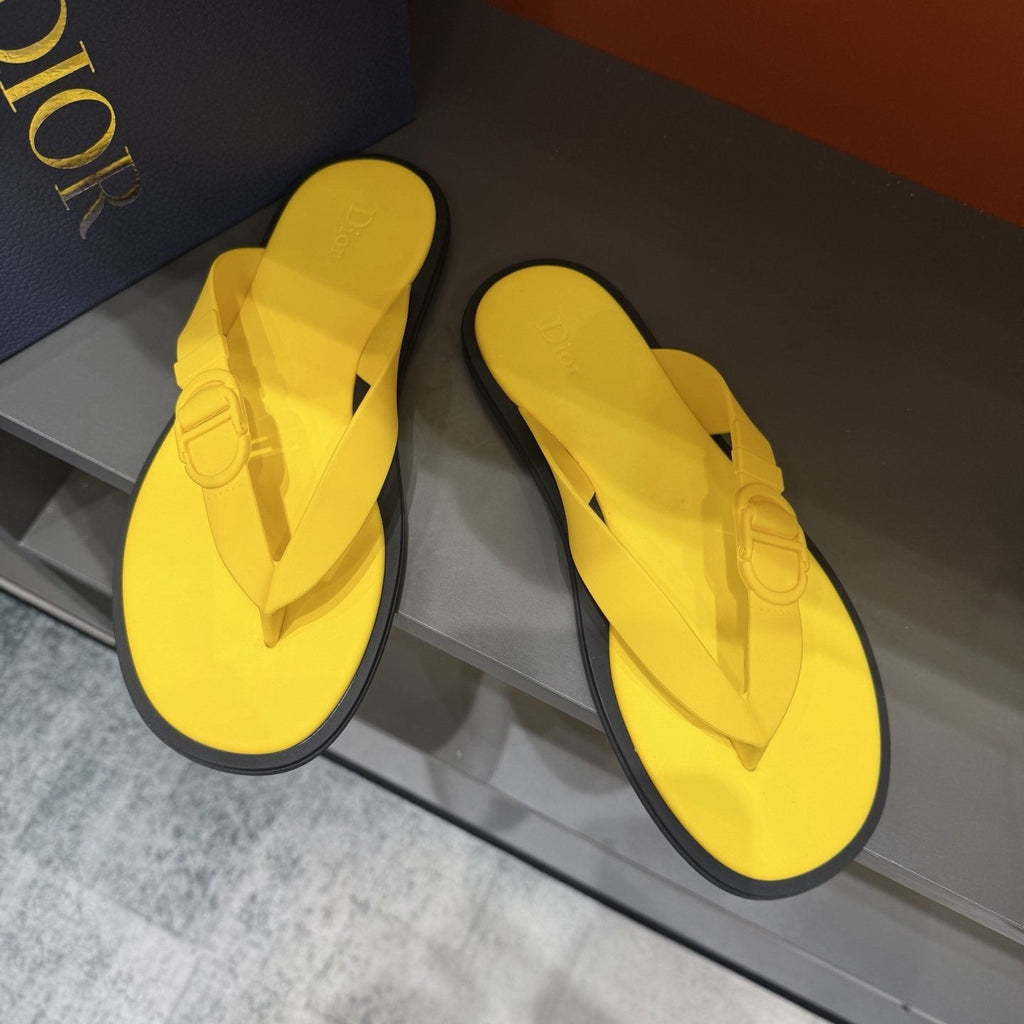 Dior Rivage Buckle Thong Sandals — front