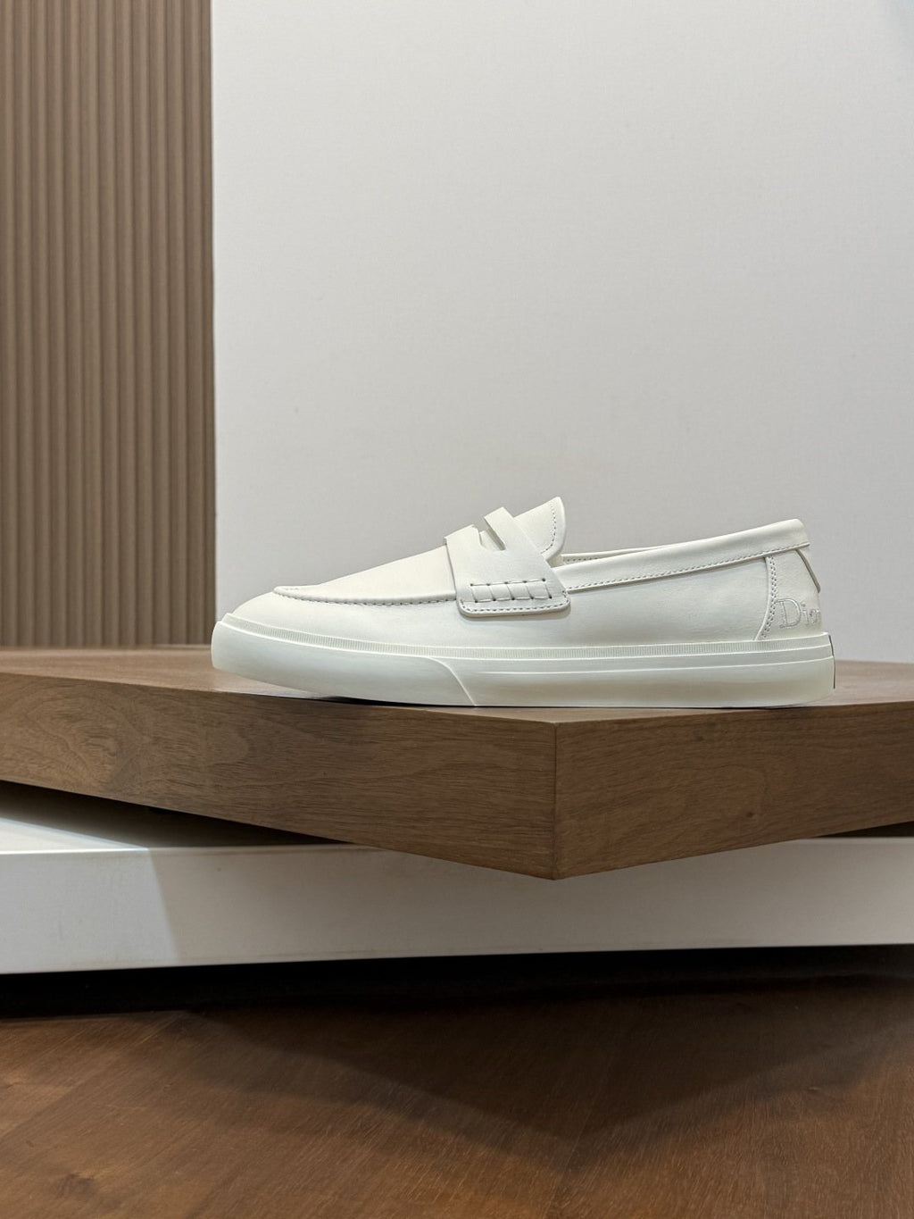 Dior Leather Strap Slip-On Shoes — side