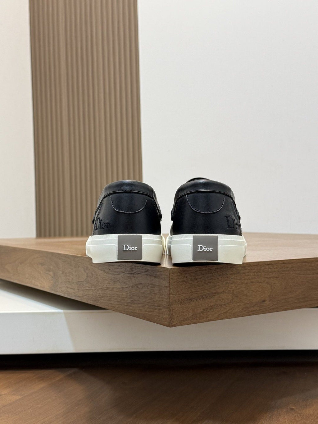 Dior Men's Vamp-Strap Slip-On Shoes — back