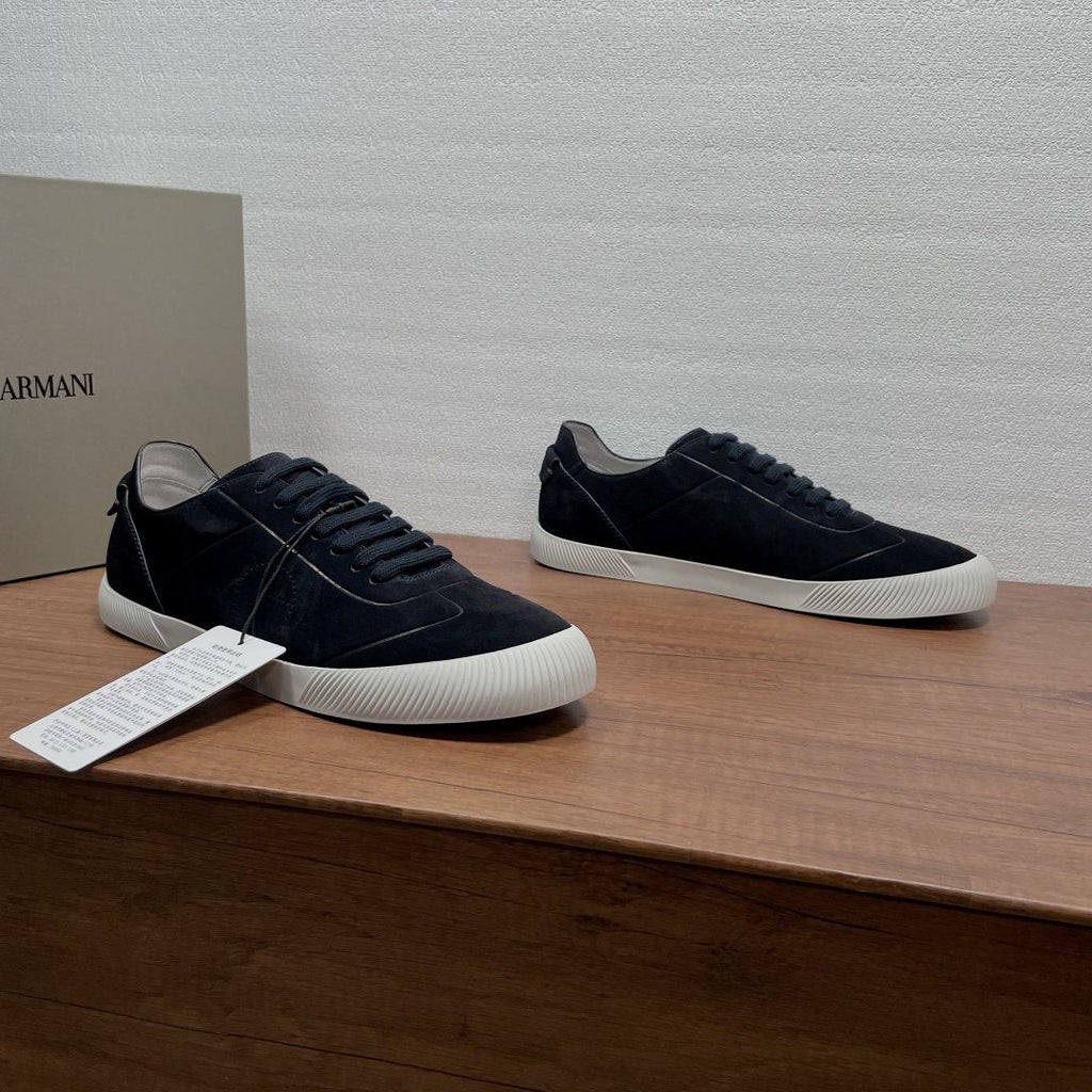 Giorgio Armani Perforated Low-Top Sneakers — side